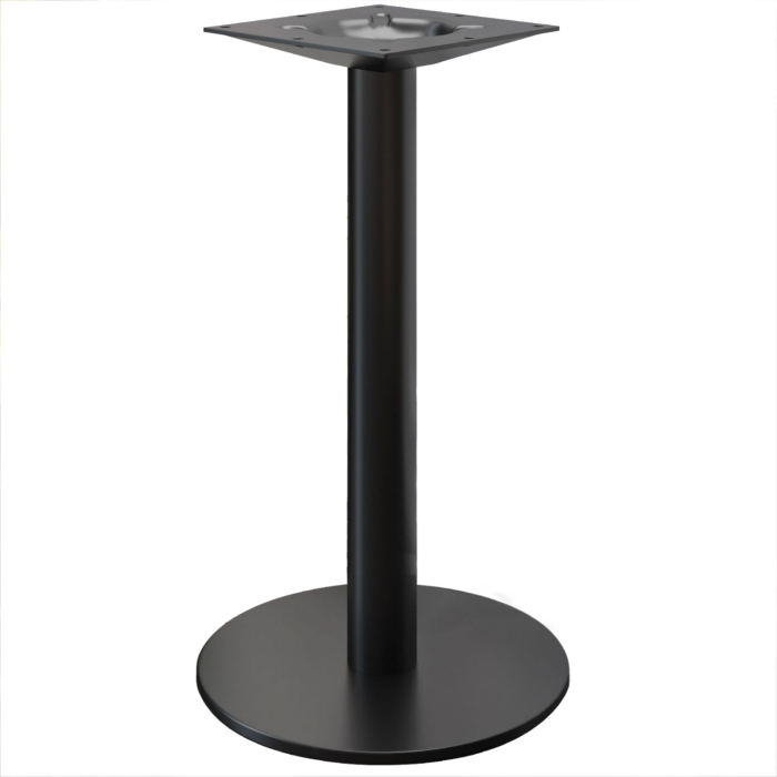 NIZZA | Bistro Steh bordstativ | Svart | Høyde: 104 cm | Bunnplate: Ø 50 cm | Søyle: Ø 7,6 cm