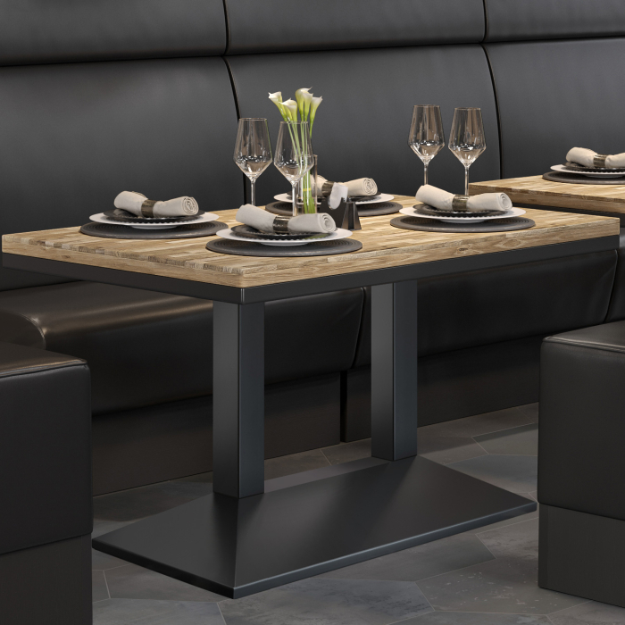MPA | Bistro solid table | rectangular | 130 x 80 x 81 cm | oak / black MPA | Bistro solid table | rectangular | 130 x 80 x 81 cm | oak / black