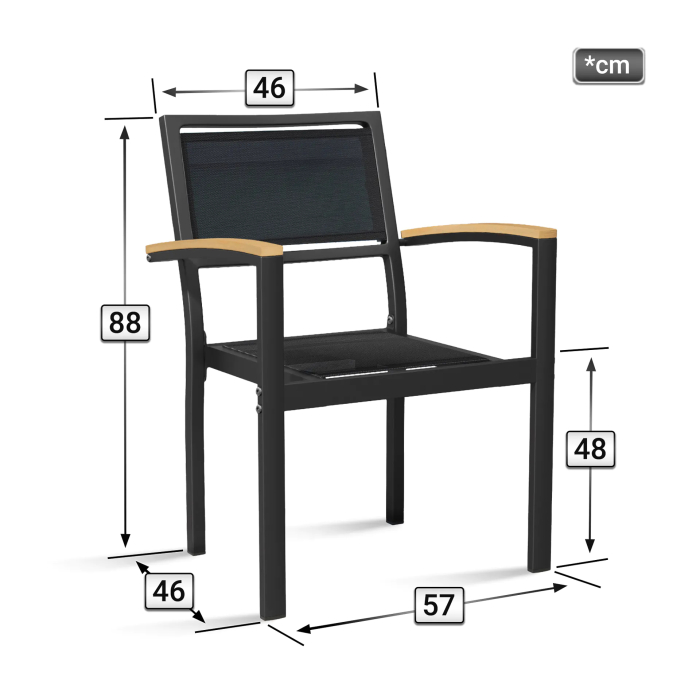 ATHENA | Bistro tekstilstol | Svart | Tekstilen polyester stoff | Stables ATHENA | Bistro tekstilstol | Svart | Tekstilen polyester stoff | Stables