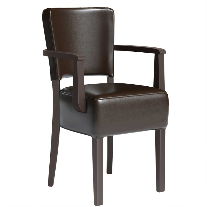 LUCA ARM | Bistrostuhl | Dunkelbraun | Leder LUCA ARM | Bistrostuhl | Dunkelbraun | Leder