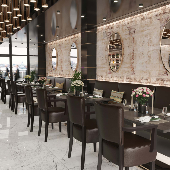 LUCA ARM | Bistrostuhl | Dunkelbraun | Leder LUCA ARM | Bistrostuhl | Dunkelbraun | Leder