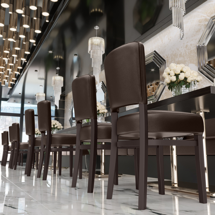 LUCA SMALL | Krzesło bistro | Ciemny brąz