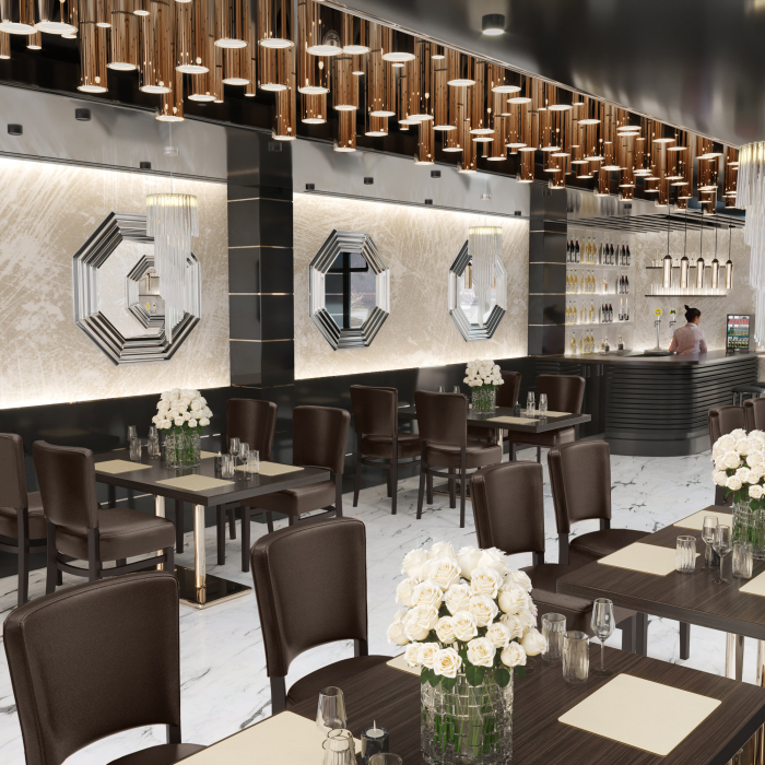 LUCA SMALL | Krzesło bistro | Ciemny brąz