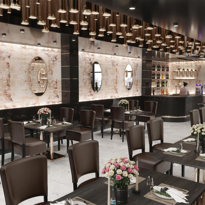 LUCA STEEL | Bistrostuhl | Dunkelbraun | Leder