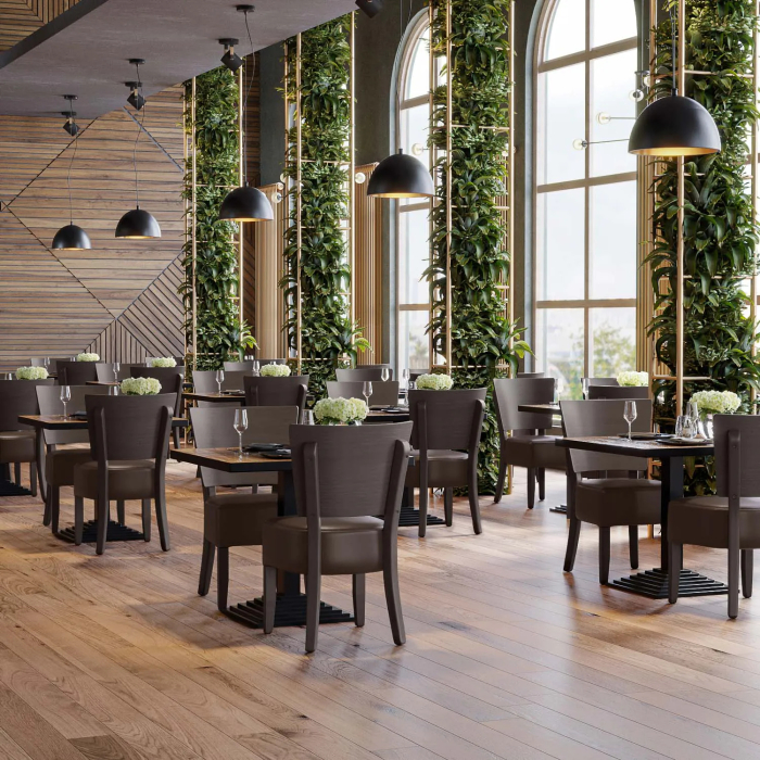 PETRO | Bistrostuhl | Dunkelbraun | Leder