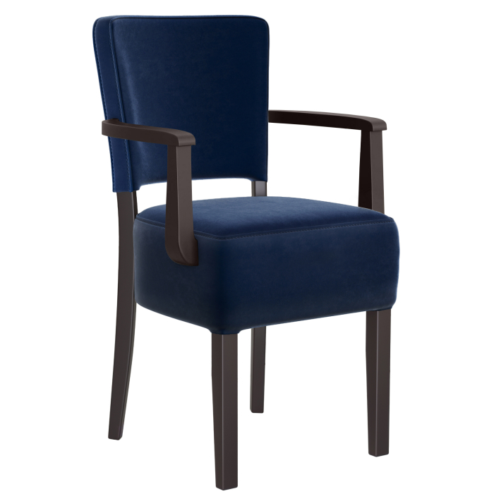 LUCA ARM | Bistro Samt Sedia | Blu