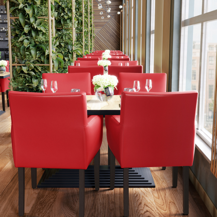 TAYLOR | Bistrostol | Rød | lær TAYLOR | Bistrostol | Rød | lær