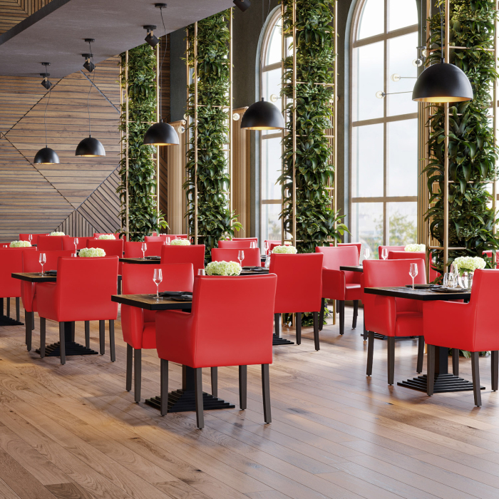 TAYLOR | Bistrostol | Rød | lær TAYLOR | Bistrostol | Rød | lær