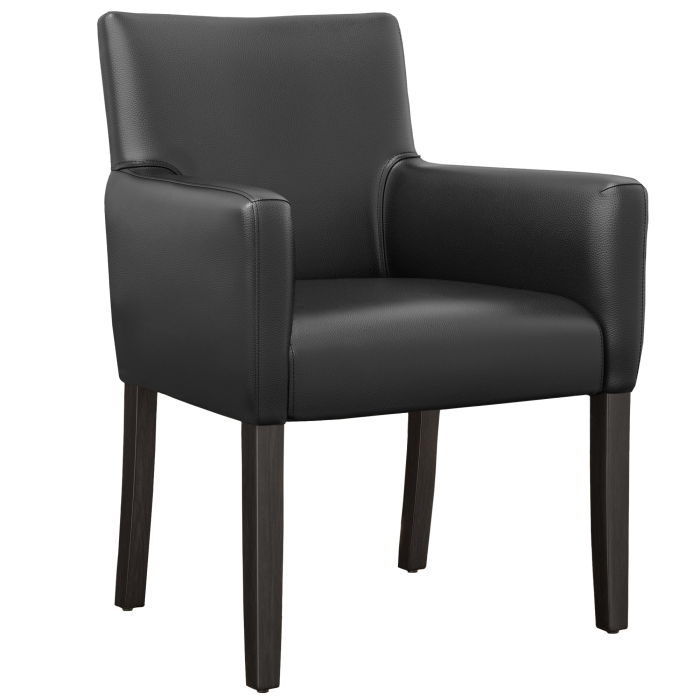TAYLOR | Bistro stol | Svart | lær