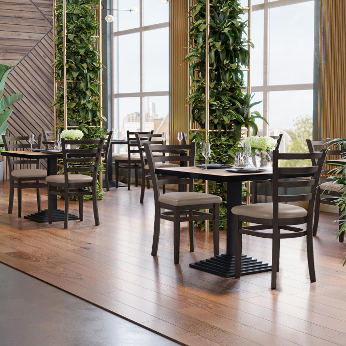 ALESSANDRO | Bistrostuhl | Taupe | Leder