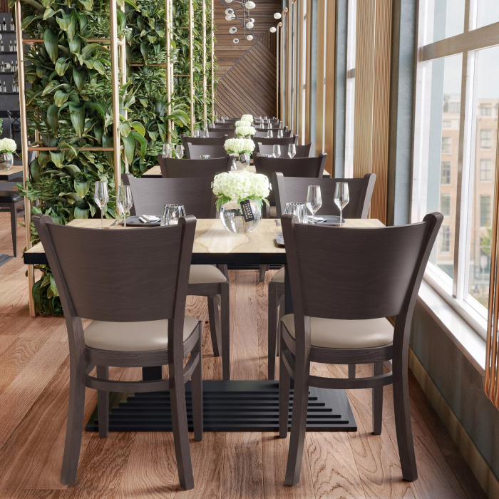 ARMANDO STACK | bistrostol | taupe | lær
