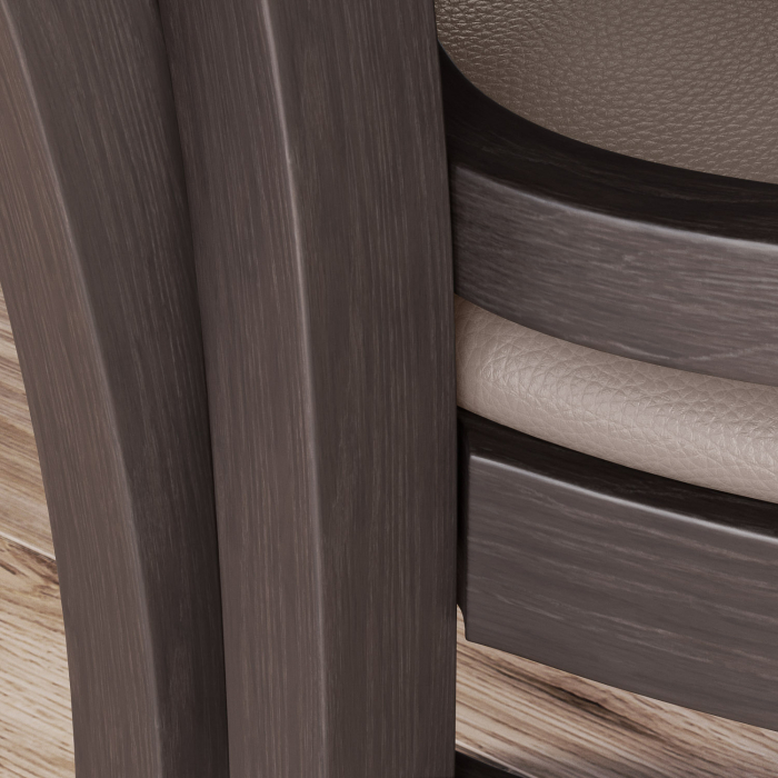 ARMANDO STACK | bistrostol | taupe | lær