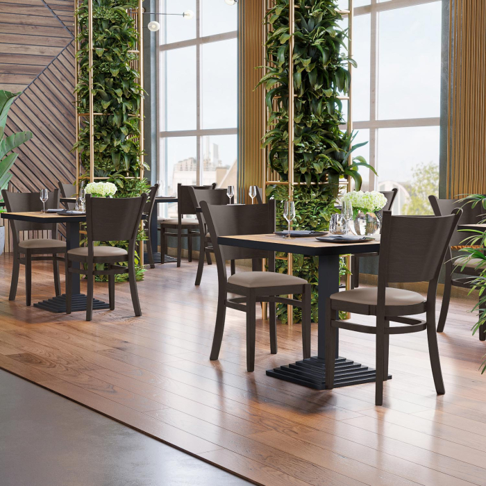 ARMANDO STACK | bistrostol | taupe | lær