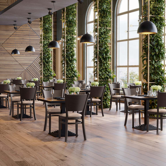 ARMANDO STACK | bistrostol | taupe | lær