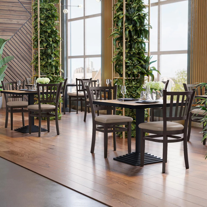 GIOVANNI | Krzesło Bistro | Skóra | Taupe GIOVANNI | Krzesło Bistro | Skóra | Taupe