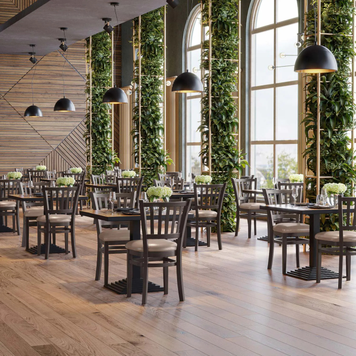 GIOVANNI | Krzesło Bistro | Skóra | Taupe GIOVANNI | Krzesło Bistro | Skóra | Taupe