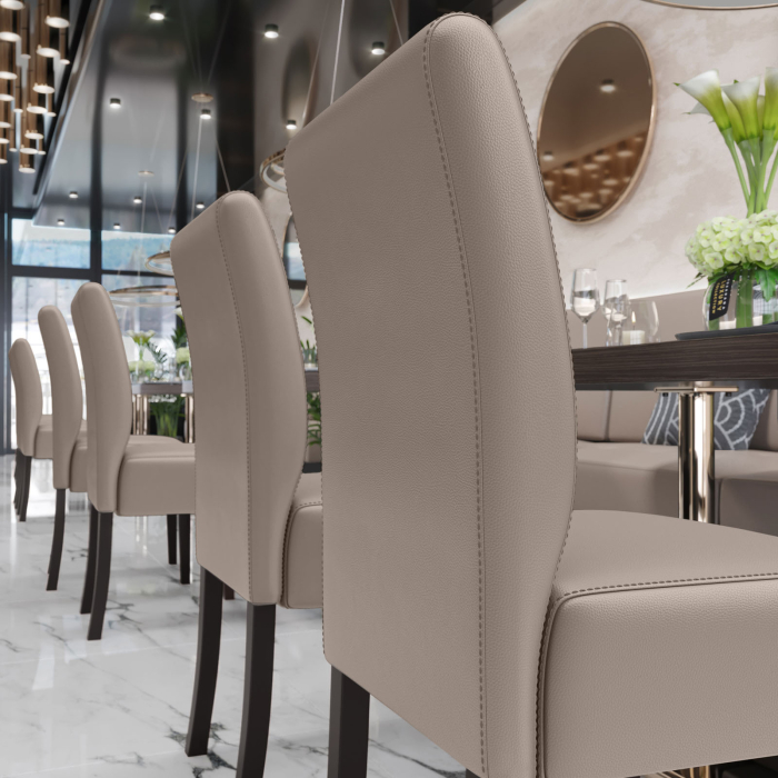 LEO BIG | Bistrostuhl | Taupe | Leder