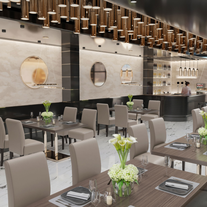 LEO BIG | Bistrostuhl | Taupe | Leder