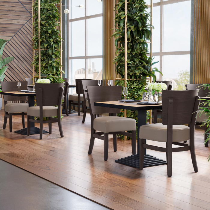 PETRO SMALL | Bistrostuhl | Taupe | Leder PETRO SMALL | Bistrostuhl | Taupe | Leder