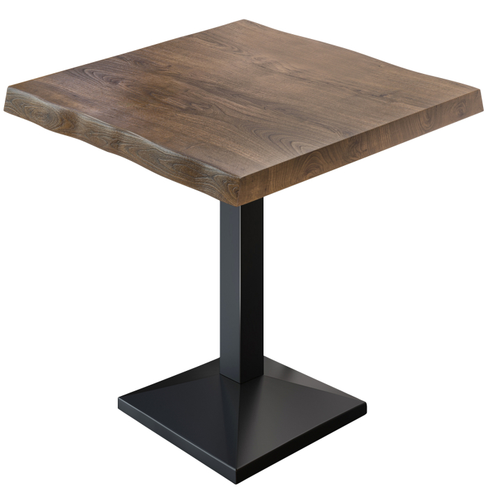 PPA | Bistro-pöydän puunreuna | K:S:H 70 x 70 x 81 cm | Pähkinä / Musta | Neliö PPA | Bistro-pöydän puunreuna | K:S:H 70 x 70 x 81 cm | Pähkinä / Musta | Neliö