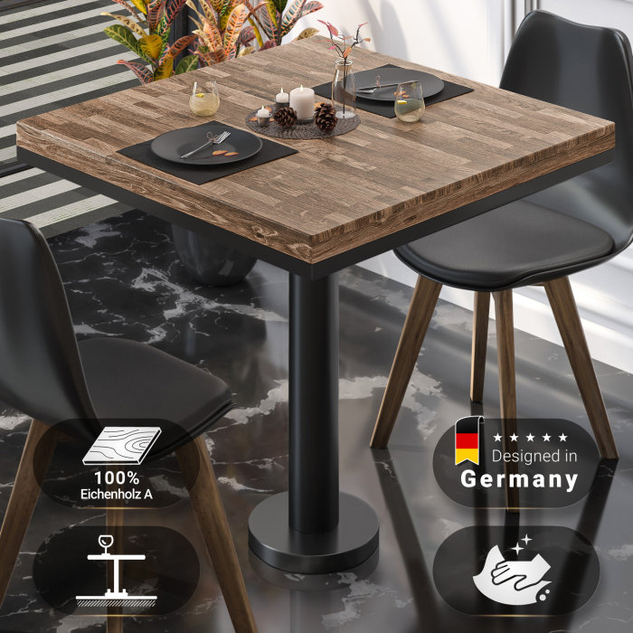 MML | Bistrobord | Fyrkantigt | 60 x 60 x 77 cm | Valnöt / Svart MML | Bistrobord | Fyrkantigt | 60 x 60 x 77 cm | Valnöt / Svart