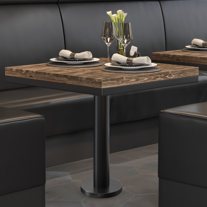 MML | Bistrobord | Fyrkantigt | 60 x 60 x 77 cm | Valnöt / Svart MML | Bistrobord | Fyrkantigt | 60 x 60 x 77 cm | Valnöt / Svart