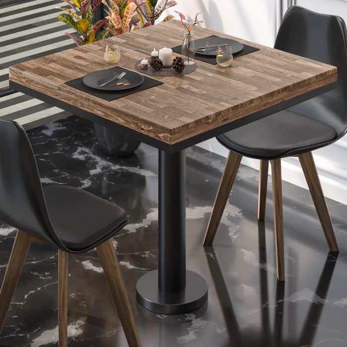 MML | Bistrobord | Fyrkantigt | 60 x 60 x 77 cm | Valnöt / Svart MML | Bistrobord | Fyrkantigt | 60 x 60 x 77 cm | Valnöt / Svart