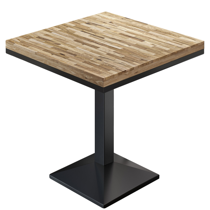 MPA | Tavolo solido Bistro | Quadrato | 80 x 80 x 81 cm | Rovere / Nero MPA | Tavolo solido Bistro | Quadrato | 80 x 80 x 81 cm | Rovere / Nero
