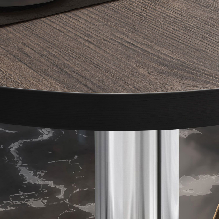 BN | Bistro-pöytä | Ø:K 60 x 72 cm | Vaalea wenge / ruostumaton teräs | Pyöreä | Pyöreä BN | Bistro-pöytä | Ø:K 60 x 72 cm | Vaalea wenge / ruostumaton teräs | Pyöreä | Pyöreä