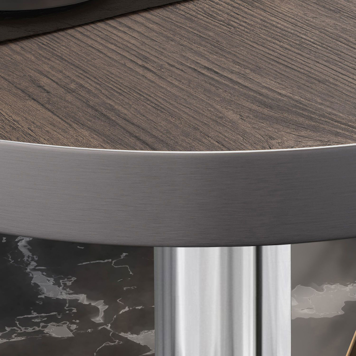 BN | Bistro-pöytä | Ø:K 70 x 72 cm | Vaalea wenge / ruostumaton teräs | Pyöreä | Pyöreä