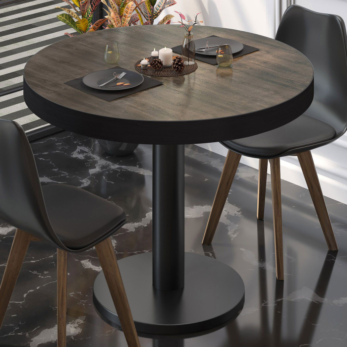 BN | Bistrobord | Ø:H 70 x 72 cm | Lys Wenge / Svart | Rundt BN | Bistrobord | Ø:H 70 x 72 cm | Lys Wenge / Svart | Rundt