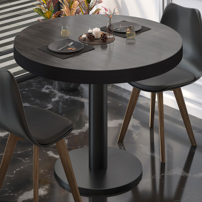 BN | Bistrobord | Ø:H 70 x 72 cm | Wenge / Svart | Rundt