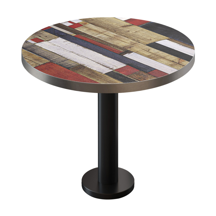 BML | Bistrobord | Ø:H 80 x 75 cm | Vintage fargerik / svart | Rundt BML | Bistrobord | Ø:H 80 x 75 cm | Vintage fargerik / svart | Rundt