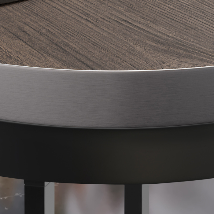 BO | Bistrobord | Ø70xH54cm | 50 mm | Lys wenge/svart