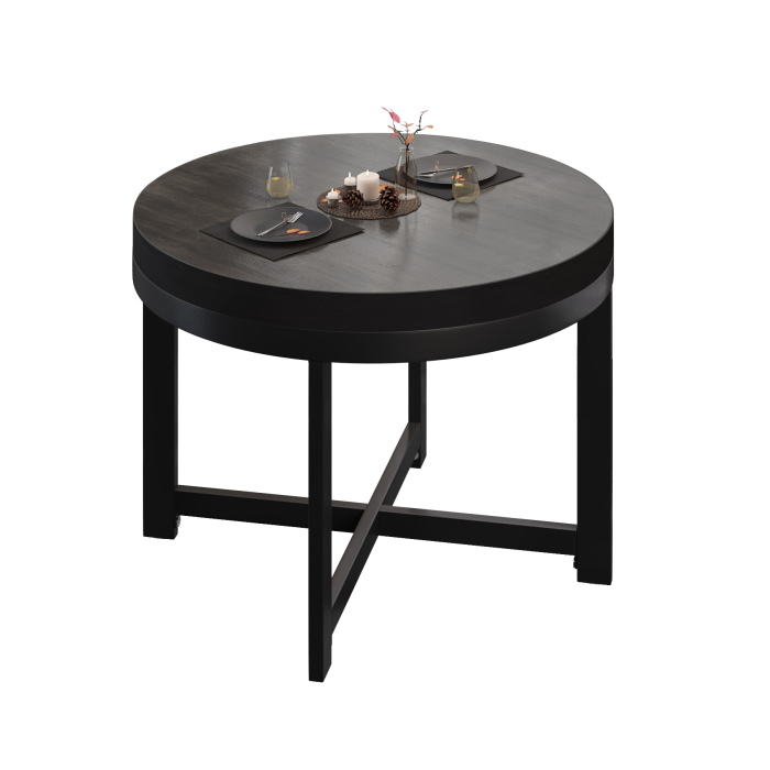 BO | Bistrobord | Ø70xH54cm | 50 mm | Wenge/Sort BO | Bistrobord | Ø70xH54cm | 50 mm | Wenge/Sort