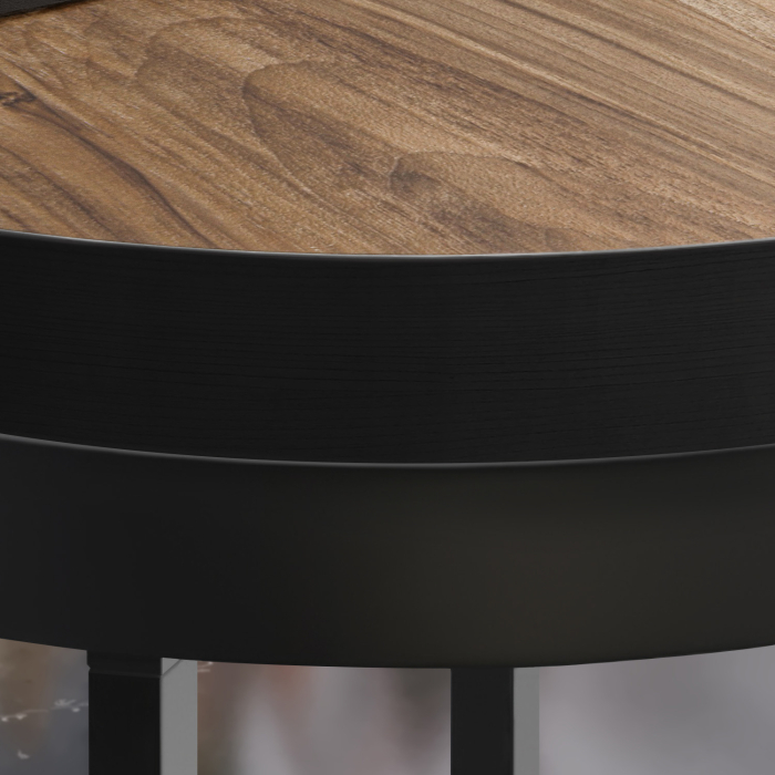 BO | Bistrobord | Ø70xH54cm | 50 mm | Sheesham/ Svart BO | Bistrobord | Ø70xH54cm | 50 mm | Sheesham/ Svart