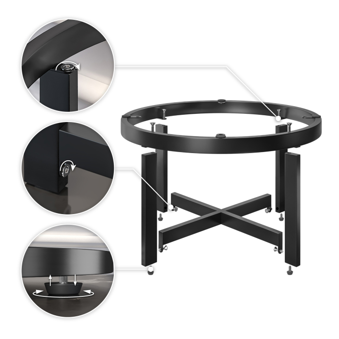 BO | Bistrobord | Ø70xH52cm | 25 mm | Hvit marmor/svart BO | Bistrobord | Ø70xH52cm | 25 mm | Hvit marmor/svart