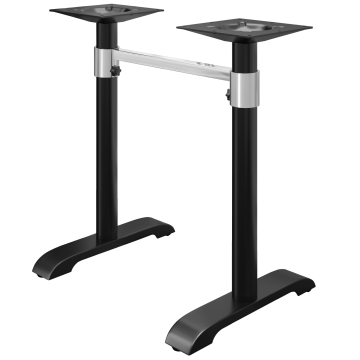 SAN DIEGO | Bistro Doppel Stehtischgestell | Schwarz | +Verbinder