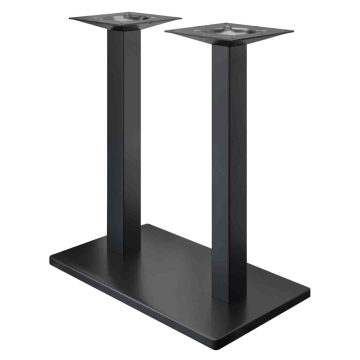 MADRID | Bistro dobbel bar bordramme | Svart | Høyde: 105 cm | Søyle: 8 x 8 cm | Bunn: 40 x 70 cm