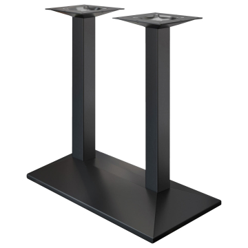 PALMA | Double Column Bar Table Base | Black | W:D 40 x 73 cm | Column: 8 x 109 cm