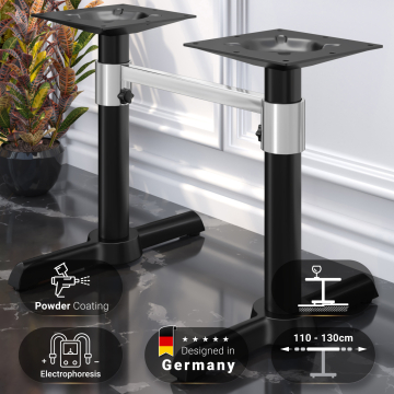 SAN.MARCO | Bistro Double Table Frame | Black | +connector