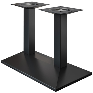 PALMA | Bistro double table frame | Black | W:D 40 x 73 cm | Column: 8 x 76 cm