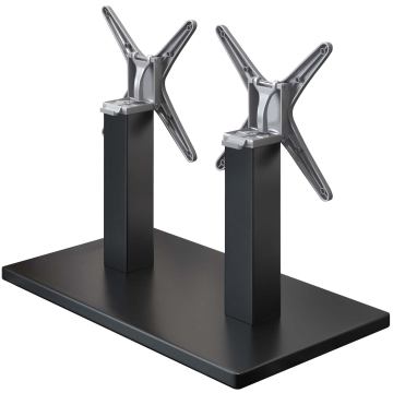 MADRID | Bistro Lounge Dobbel Bordramme | Svart | Høyde: 36 cm | Søyle: 8 x 8 cm | Base: 40 x 70 cm | Sammenleggbar