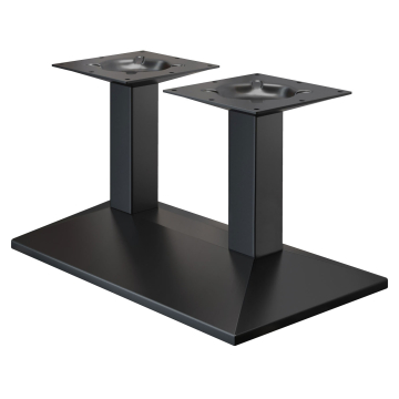 PALMA | Telaio per tavolo doppio Bistro Lounge | Nero | L:P 40 x 73 cm | Colonna: 8 x 40 cm