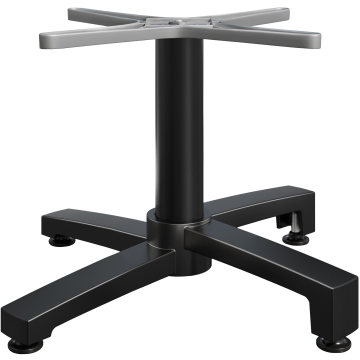 BENICIO | Bistro Loungetafelonderstel | 4 onderstellen | Voet: Ø 69 cm | Kolom: 6 x 40 cm | Zwart