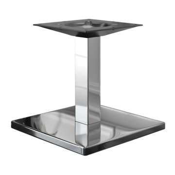 MADRID | Bistro lounge bordramme | Rustfritt stål | Høyde: 36 cm | Søyle: 6 x 6 cm | Bunn: 45 x 45 cm