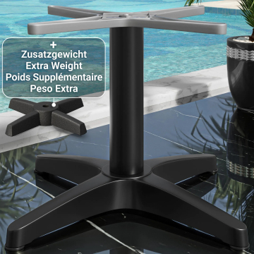 BARCELONA | Horeca Lounge Tafel Onderstel | Hoogte: 40 cm | Voetstuk: Ø 66 cm | Zwart | Extra gewicht