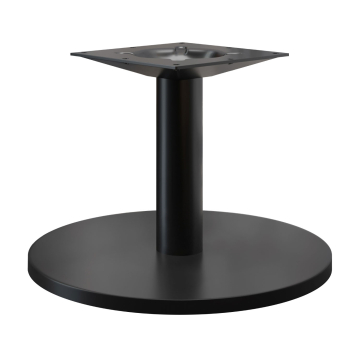 NIZZA | Base per tavolo da lounge | Nero | Piede:: Ø50cm | Colonna: 7,6 x 36 cm
