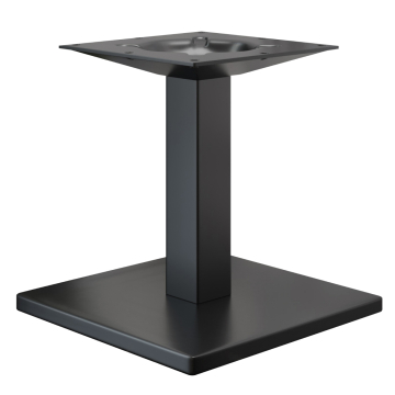 MADRID | Bistro Lounge Table Frame | Sort | Højde: 36 cm | Søjle: 8 x 8 cm | Fod: 50 x 50 cm