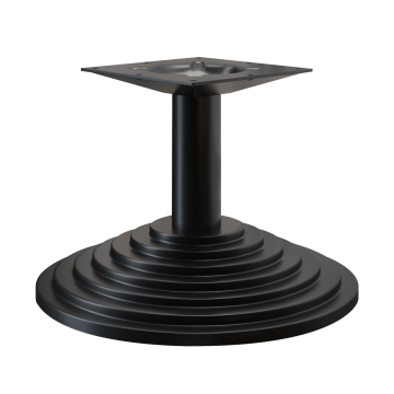 PYRAMIDE | Base per tavolo da lounge | Nero | Piede: Ø 43 cm | Colonna: 7,6 x 40 cm